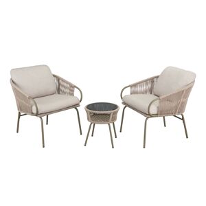 Balkonmöbel-Set 'Giulia' beige 3-teilig