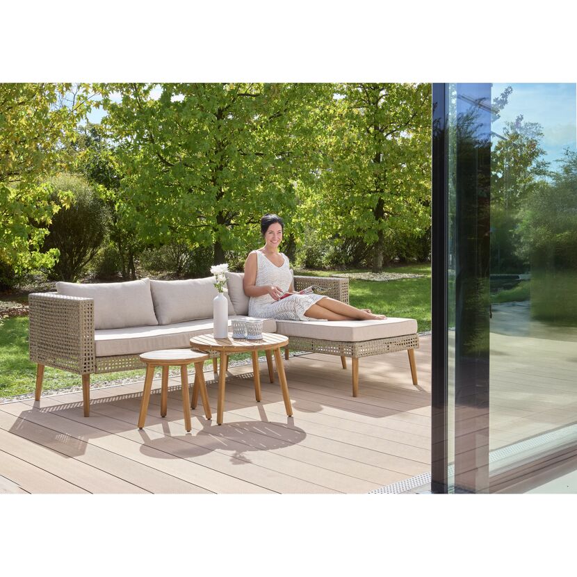Loungemöbelset 'Amira' für 3 Personen Kunststoffrattan
