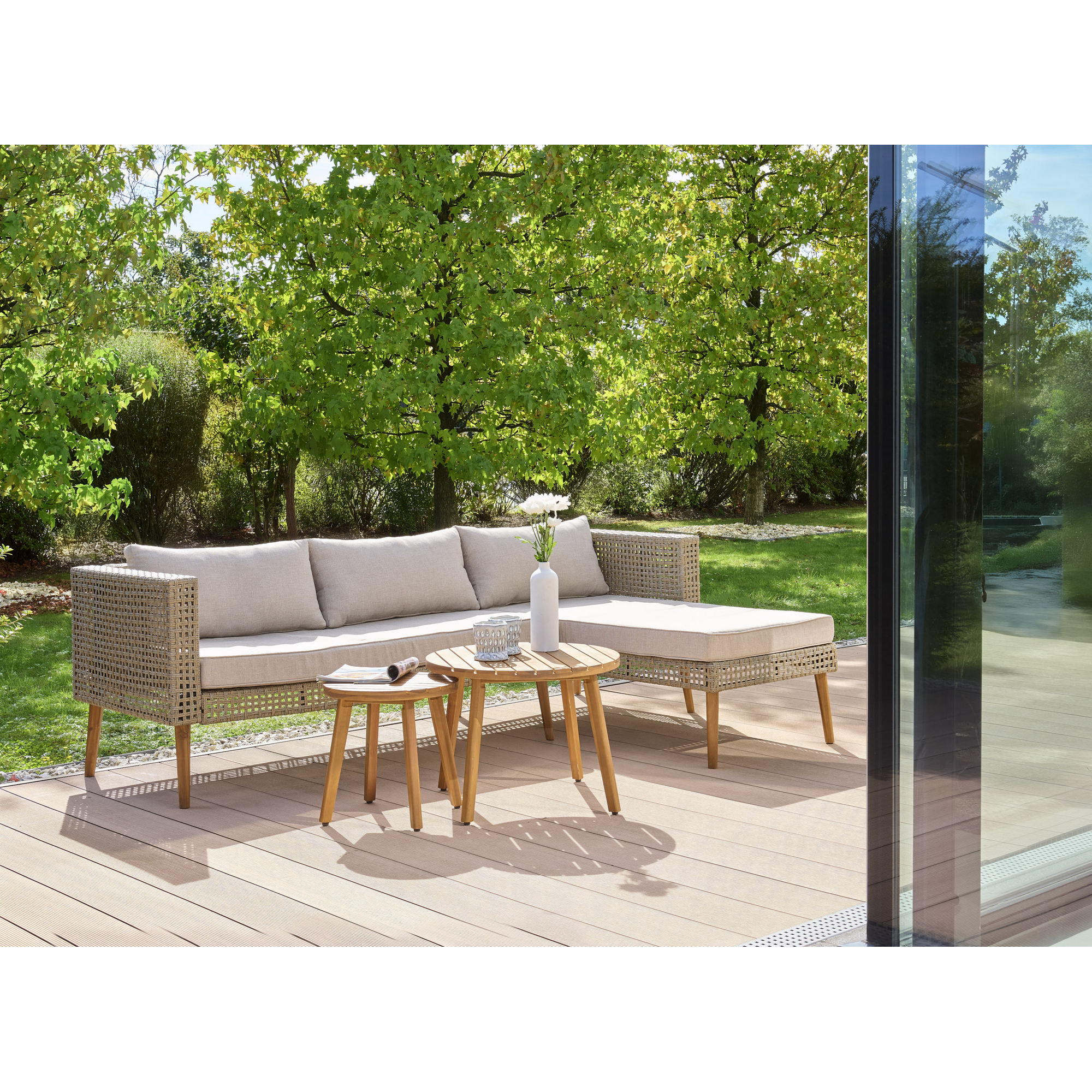 Loungemöbel-Set 'Amira' schwarz 4-teilig