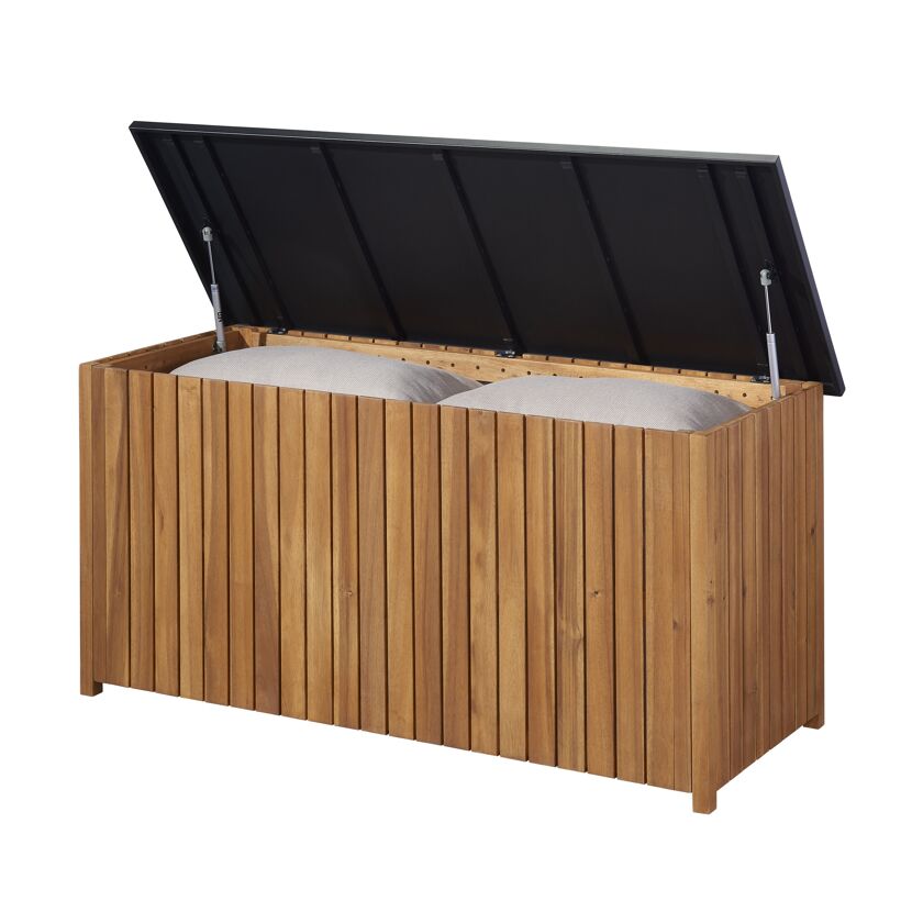 Kissenbox 'Filippa' Polyethylen braun/schwarz 133,5 x 54,5 x 65 cm