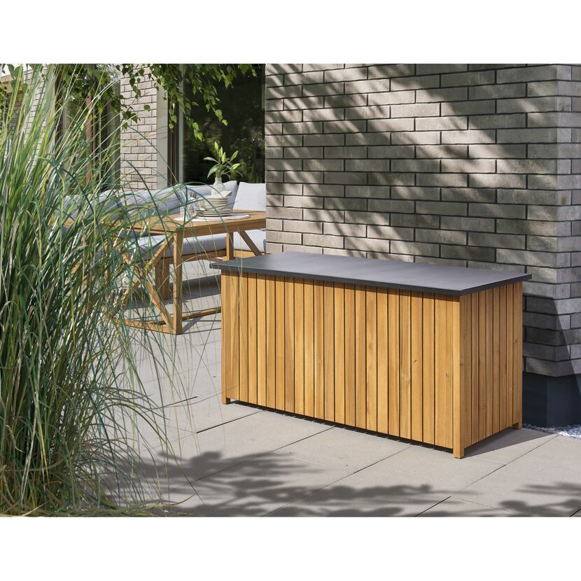 Kissenbox 'Filippa' Polyethylen braun/schwarz 133,5 x 54,5 x 65 cm