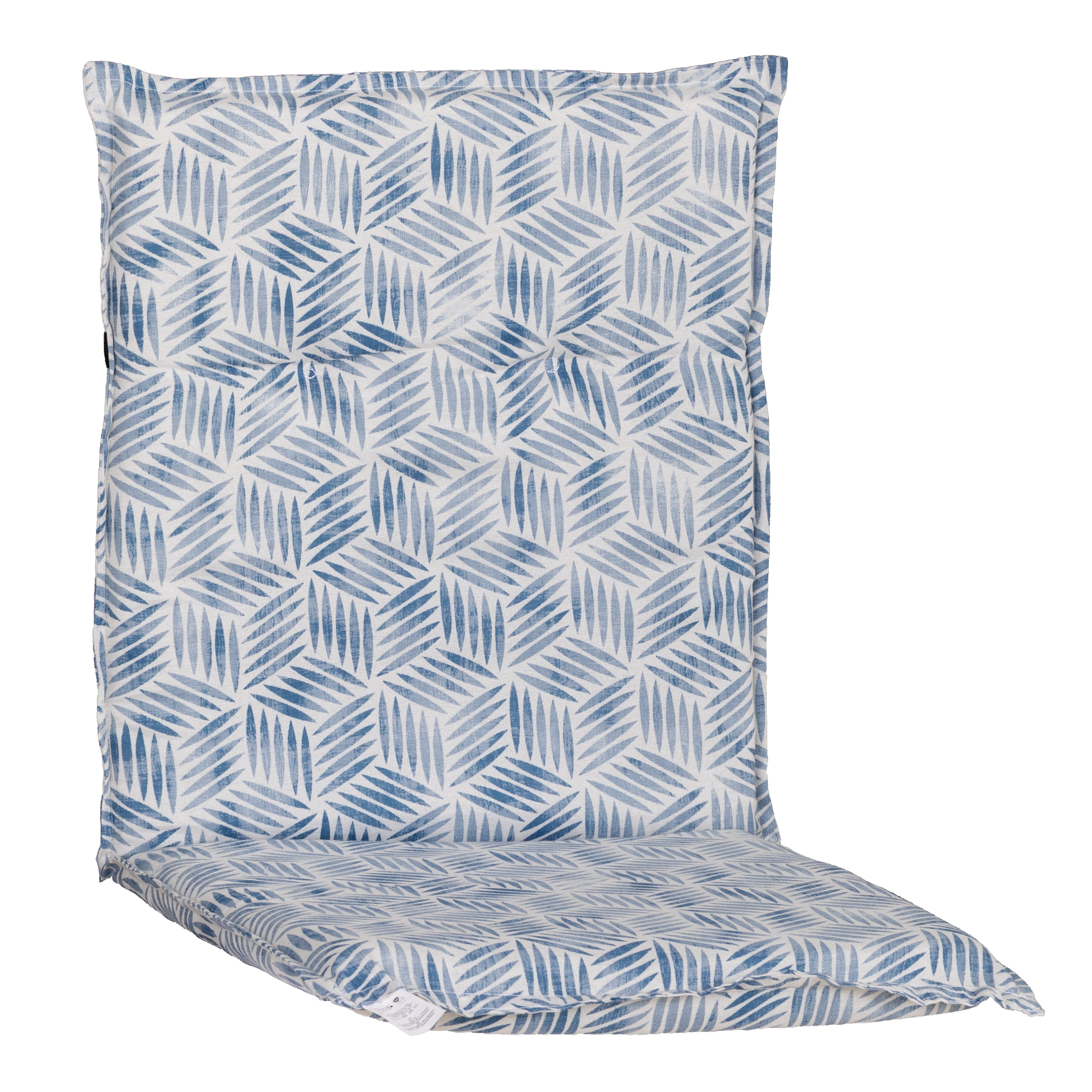 Niedriglehner-Auflage 'Gent' blau/weiß 48 x 100 x 5 cm