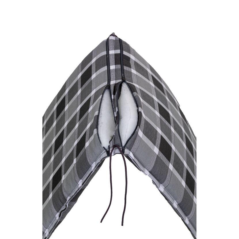 Hochlehner-Auflage 'Male' grau 48 x 119 x 5 cm