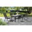 Gartenstuhl 'Marie' stapelbar Stahl schwarz 59 x 68 x 56 cm