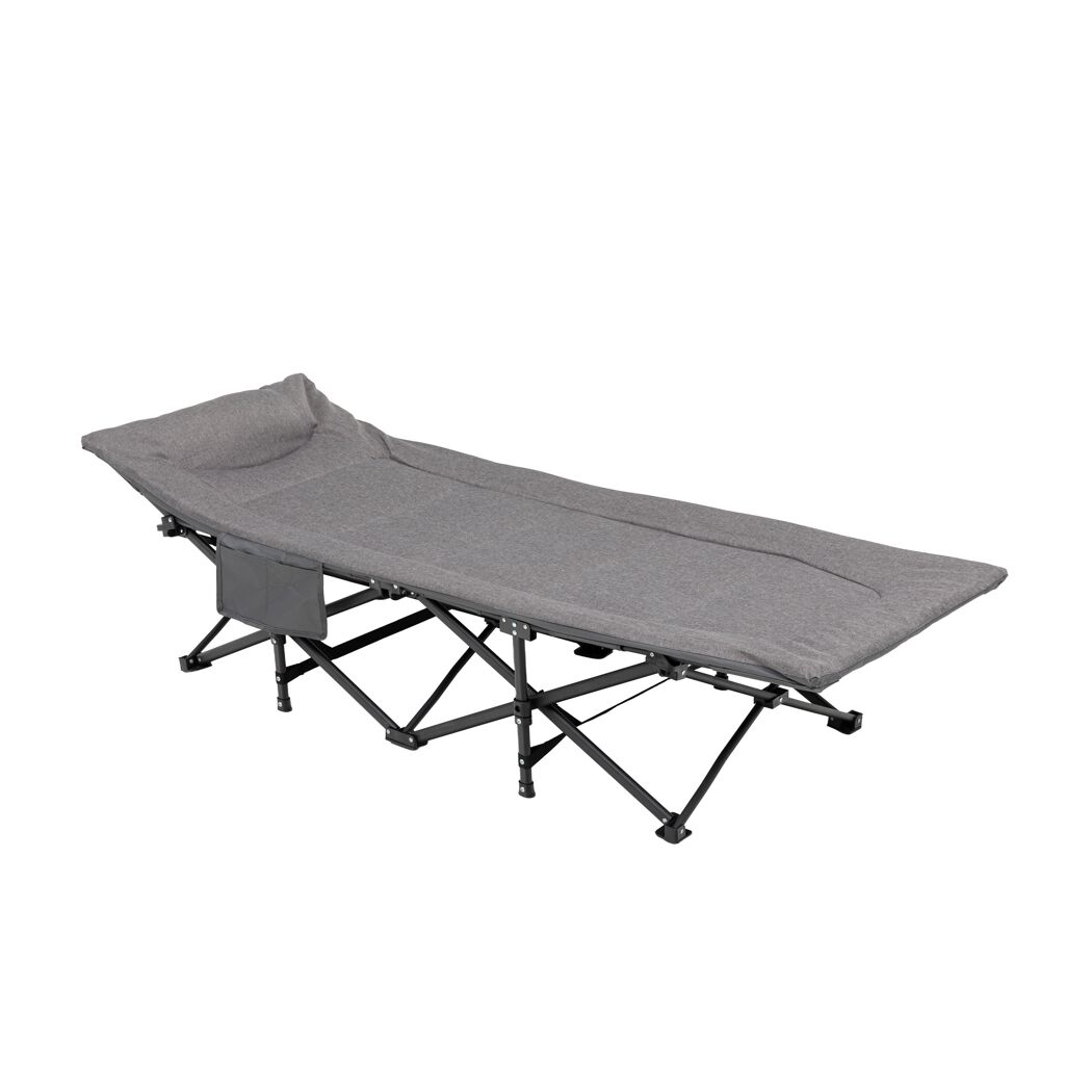 Campingbett klappbar grau 185 x 67 x 38 cm