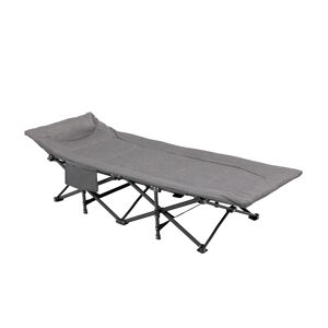 Campingbett grau 67 x 38 x 185 cm
