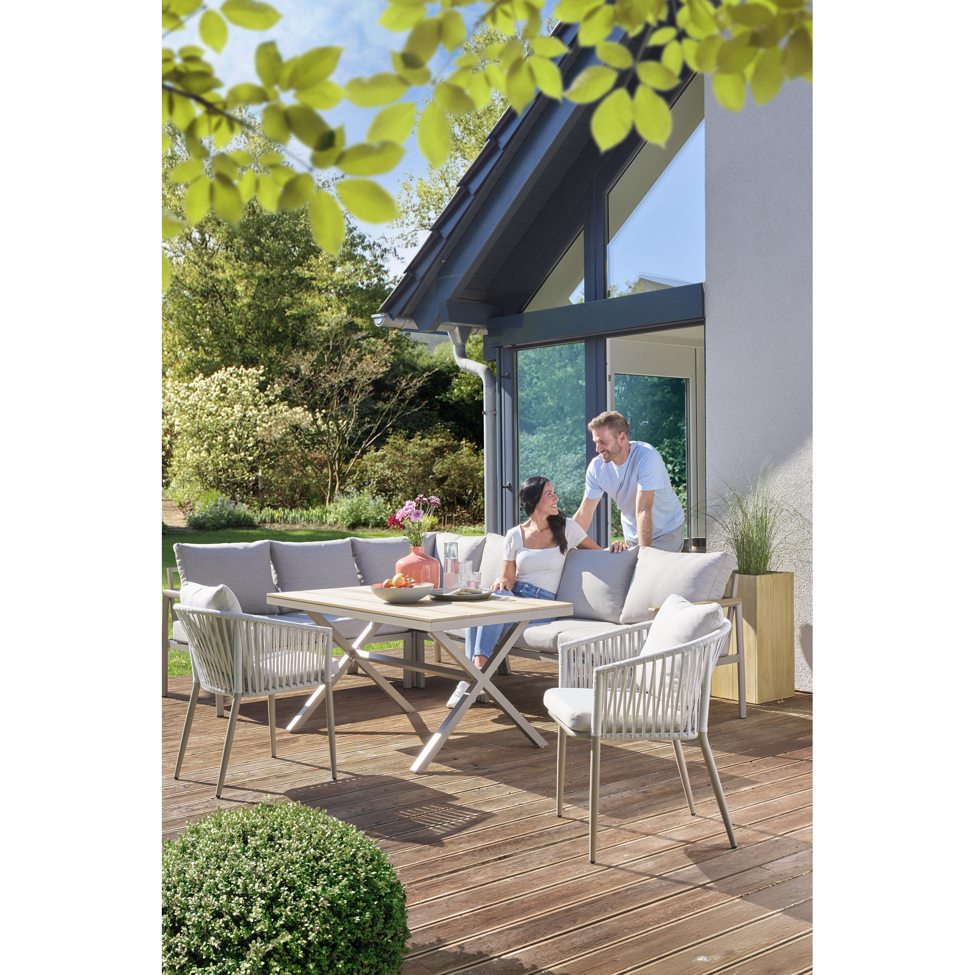 Loungemöbel-Set 'Mia' taupe 5-teilig