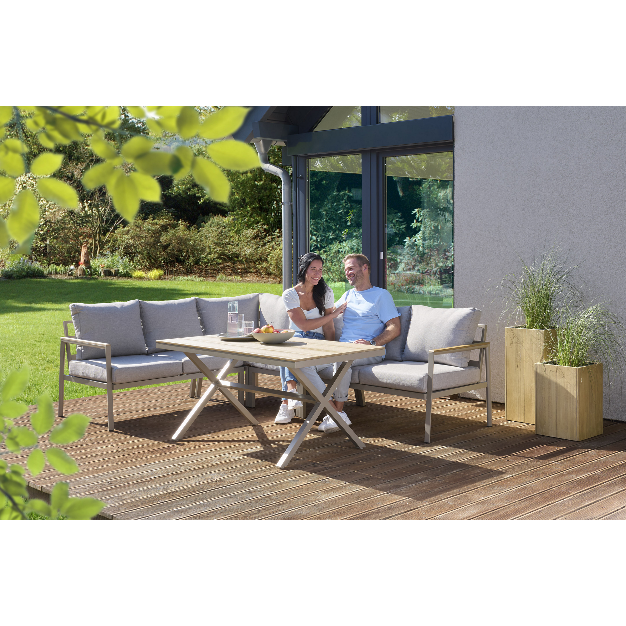 Loungemöbel-Set 'Mia' taupe 5-teilig