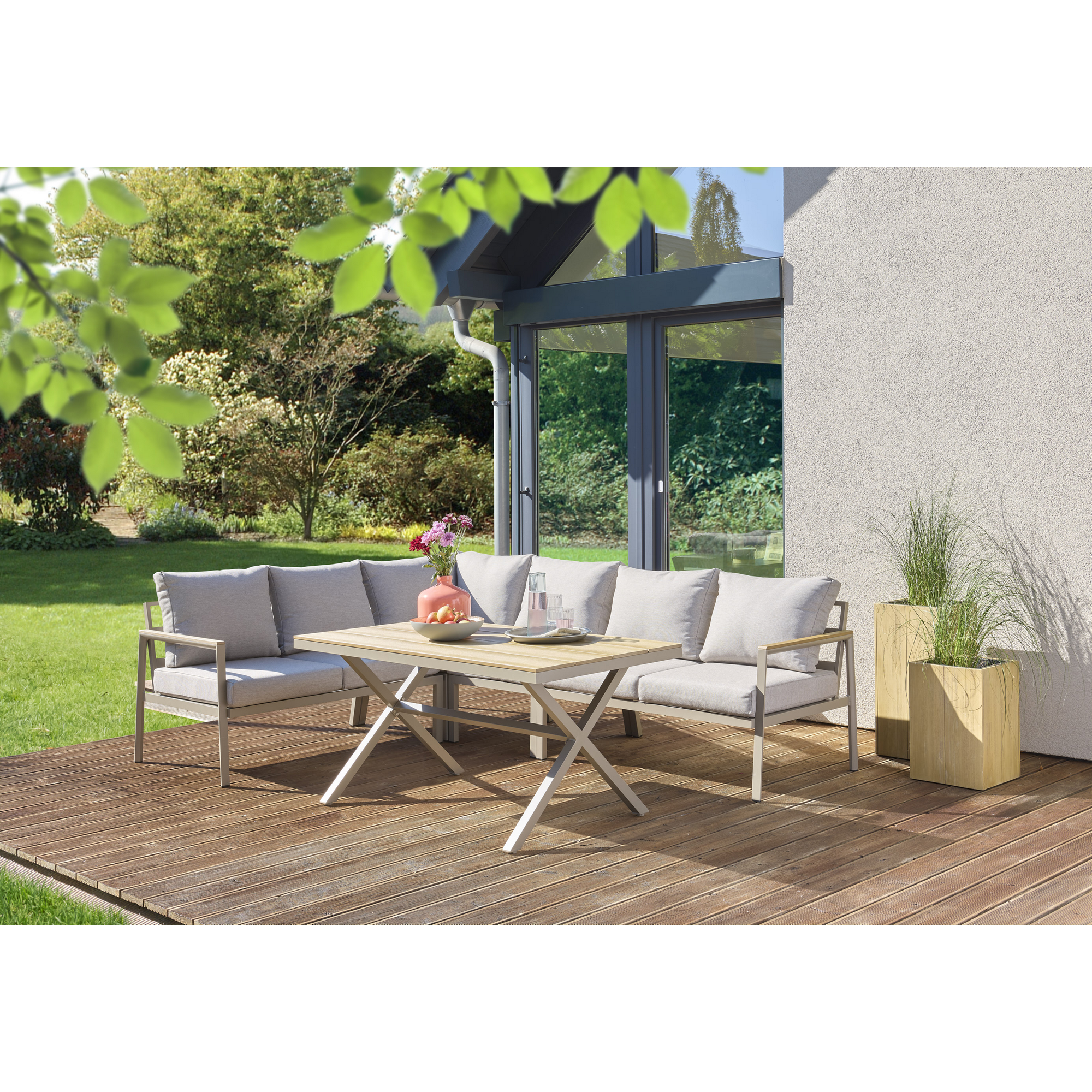 Loungemöbel-Set 'Mia' taupe 5-teilig