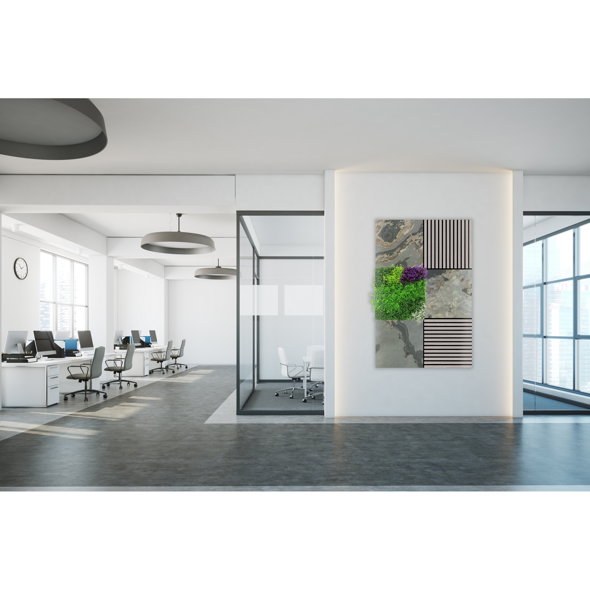 Wandpaneel 'Modular Wall 11301A Patina Slate Stone' grau 52 x 52 cm