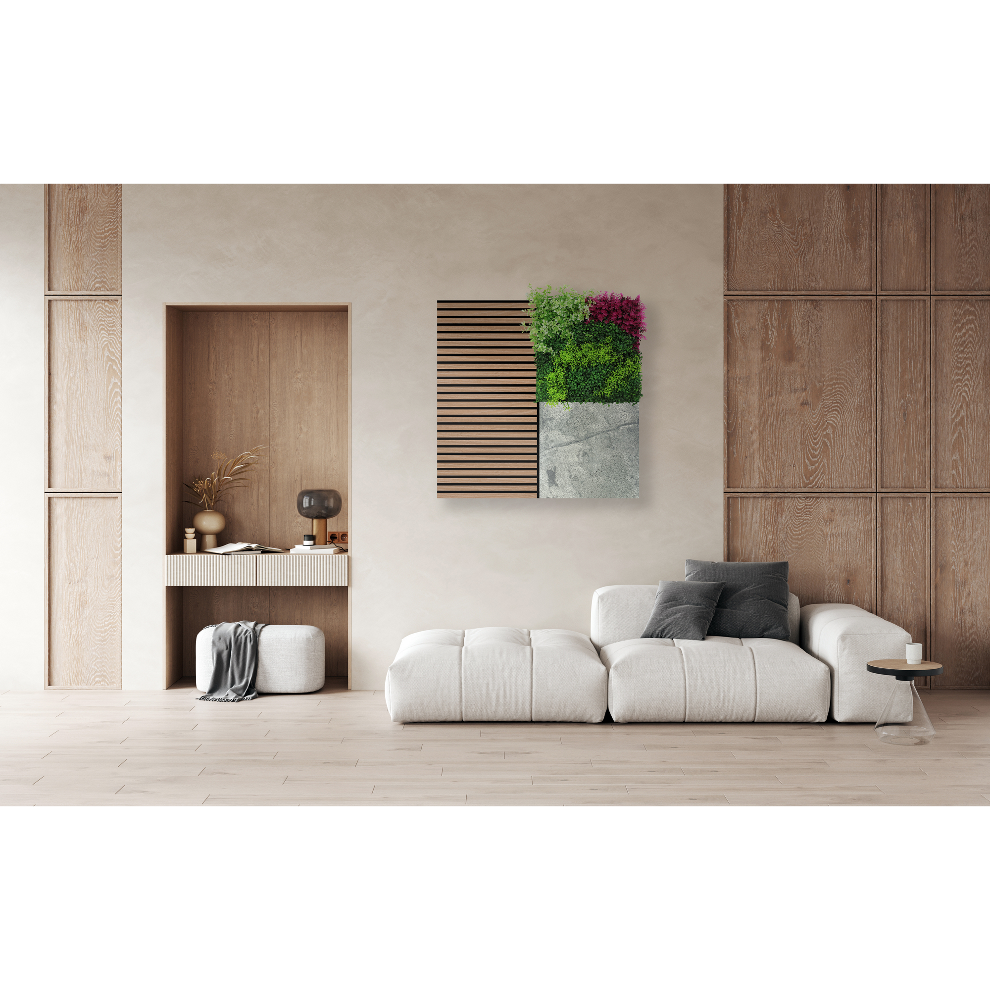 Wandpaneel 'Modular Wall 11303A Diamond Slate Stone' grau 52 x 52 cm