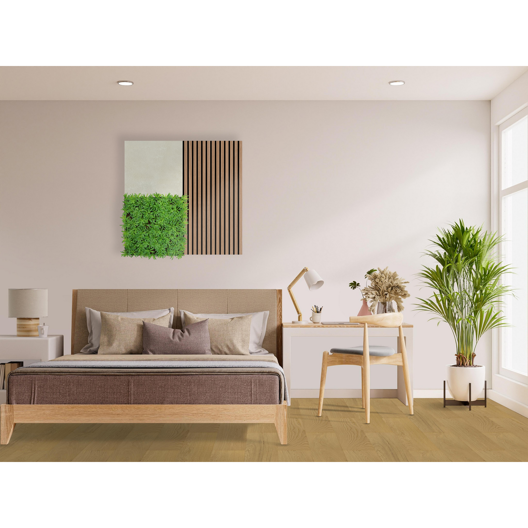 Wandpaneel 'Modular Wall 11304A Ivory Sandstone Stone' grau 52 x 52 cm