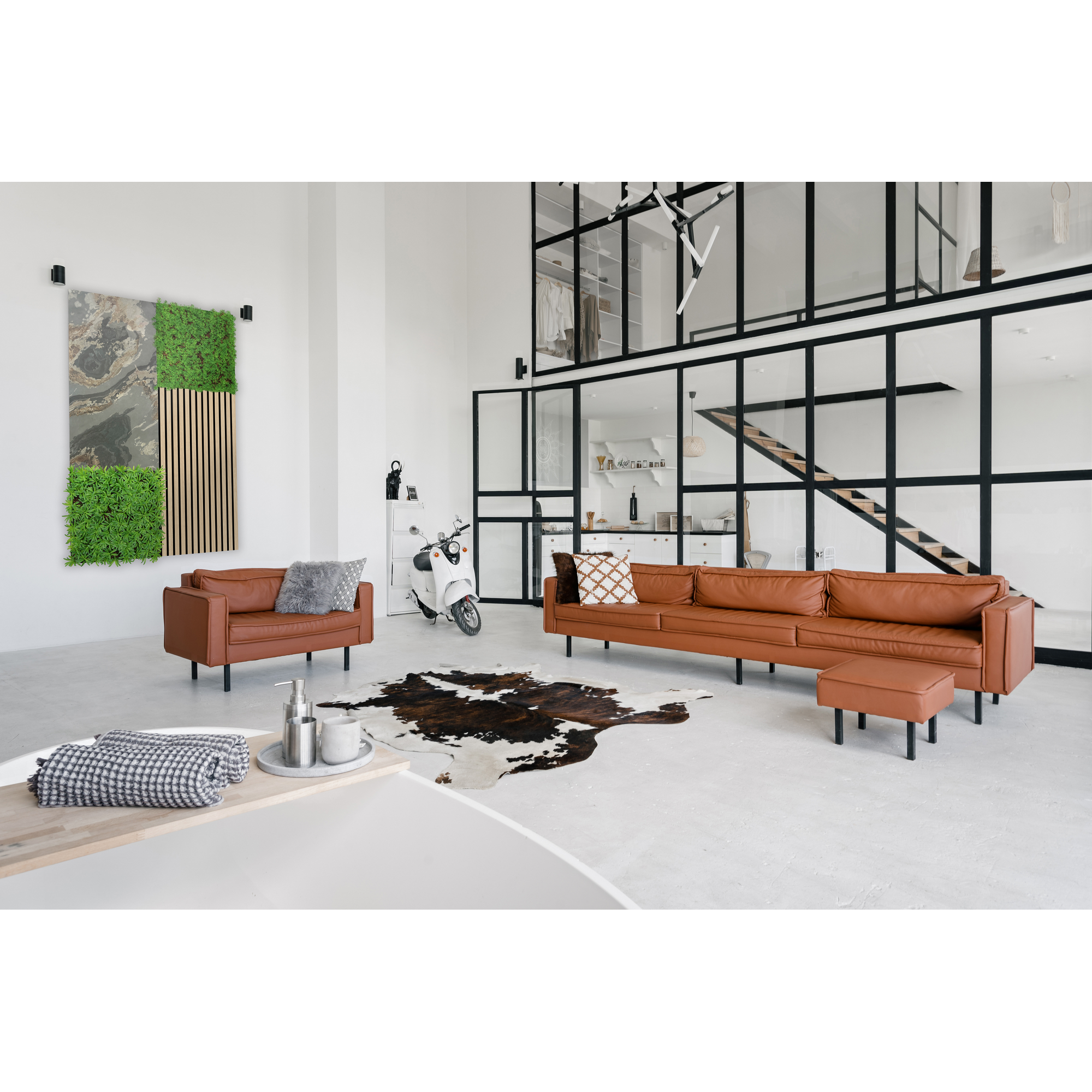 Wandpaneel 'Modular Wall 11301B Patina Slate Stone' grau 52 x 104 cm