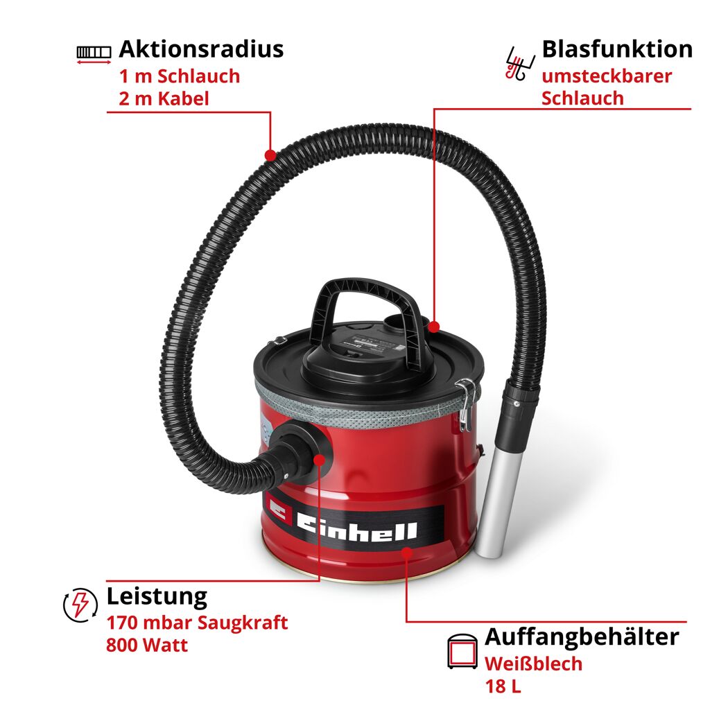 Aschesauger 'TC-AV 1830 D' 800 W