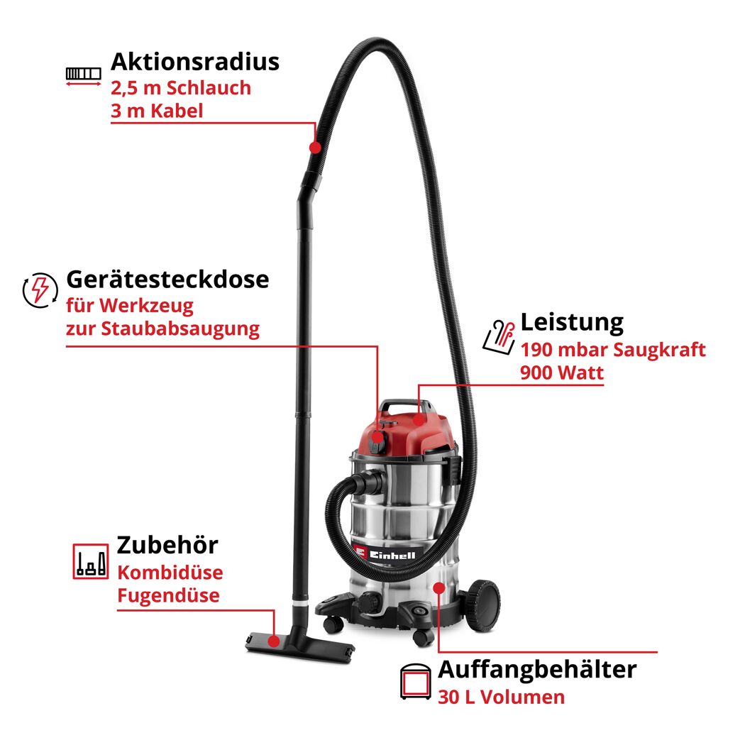 Nass-Trockensauger 'TC-VC 3055 SA' 900 W