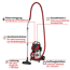 Nass-Trockensauger 'TE-VC 2580 SACL' 1100 W
