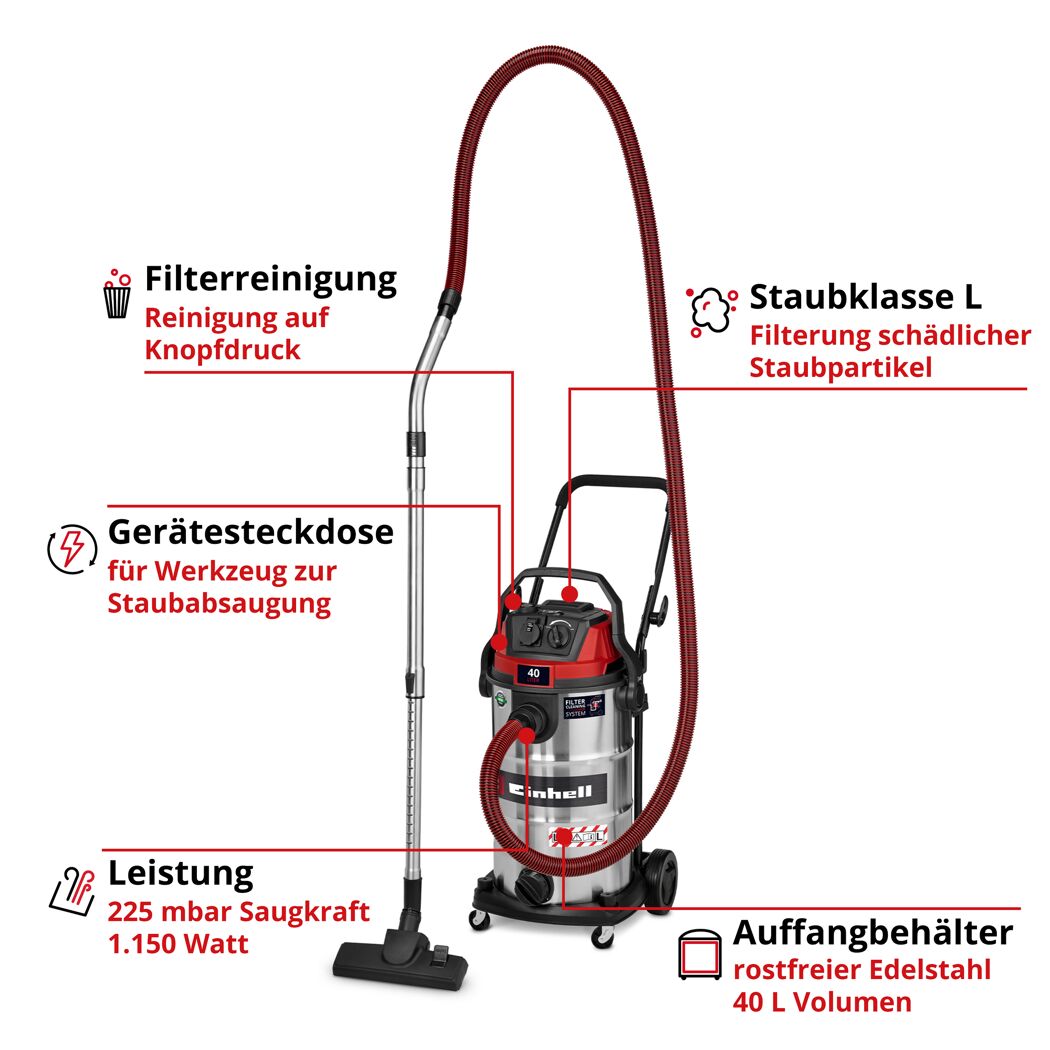 Nass-Trockensauger 'TE-VC 4090 SACL' 1150 W