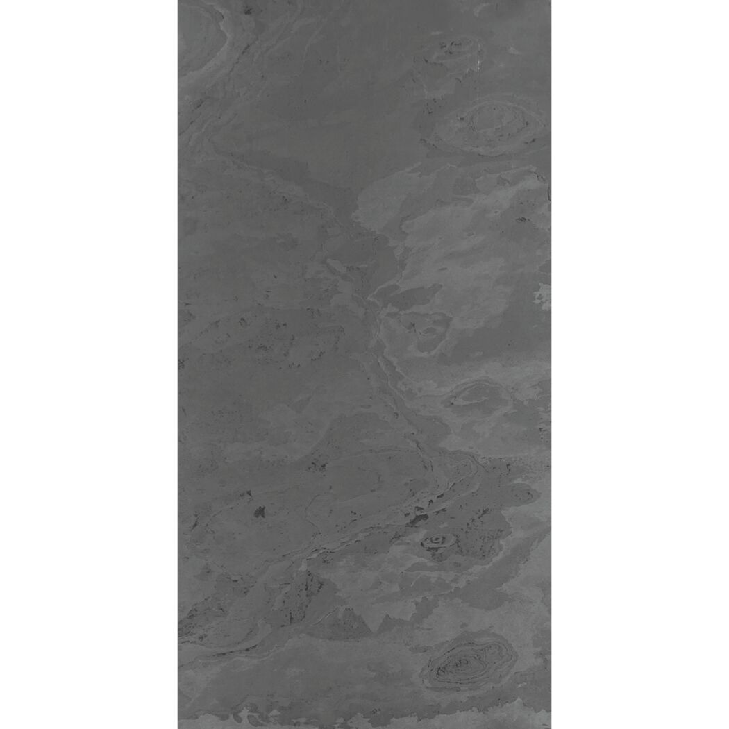 Wandpaneel 'Modular Wall 11302B Black Slate Stone' grau 52 x 104 cm