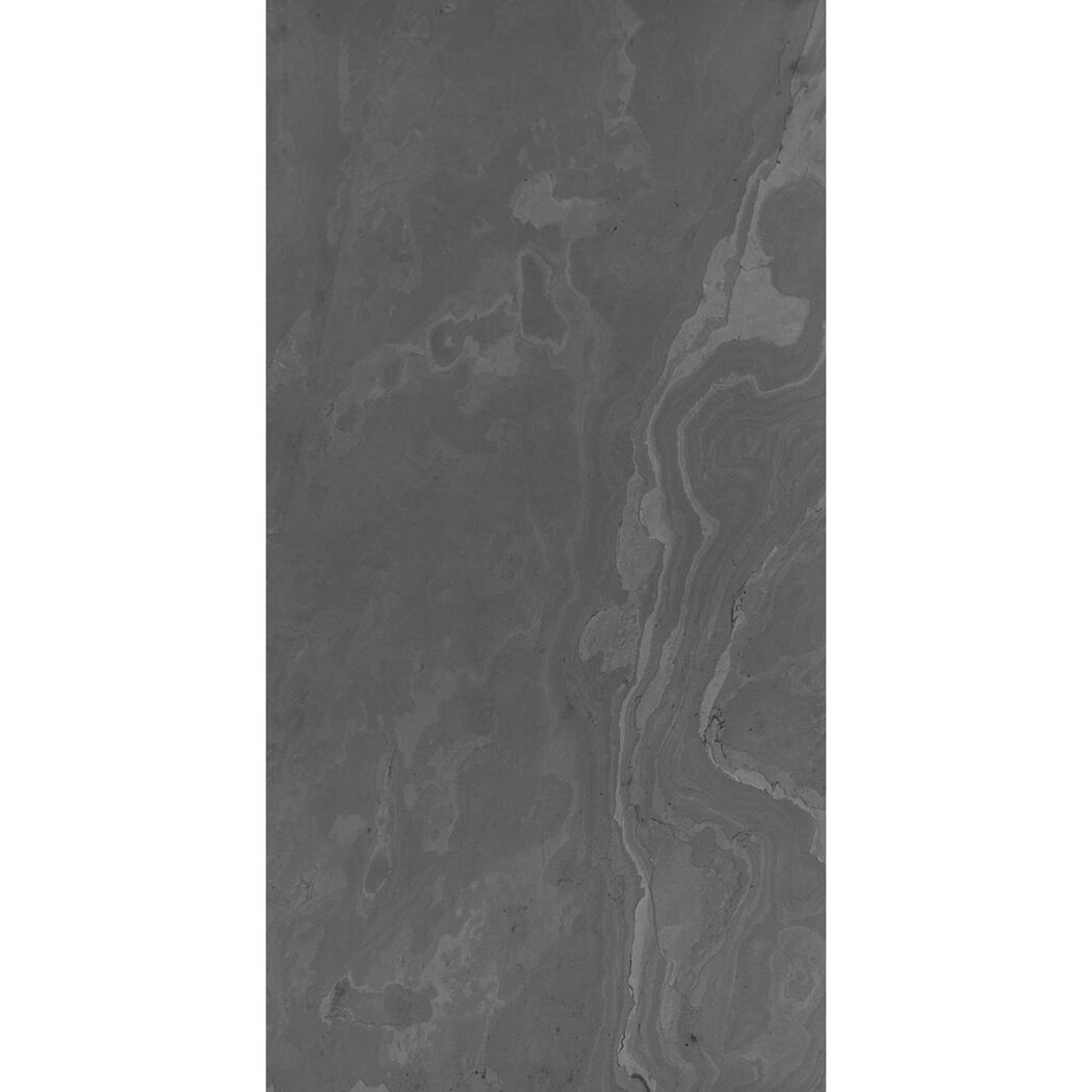 Wandpaneel 'Modular Wall 11302B Black Slate Stone' grau 52 x 104 cm