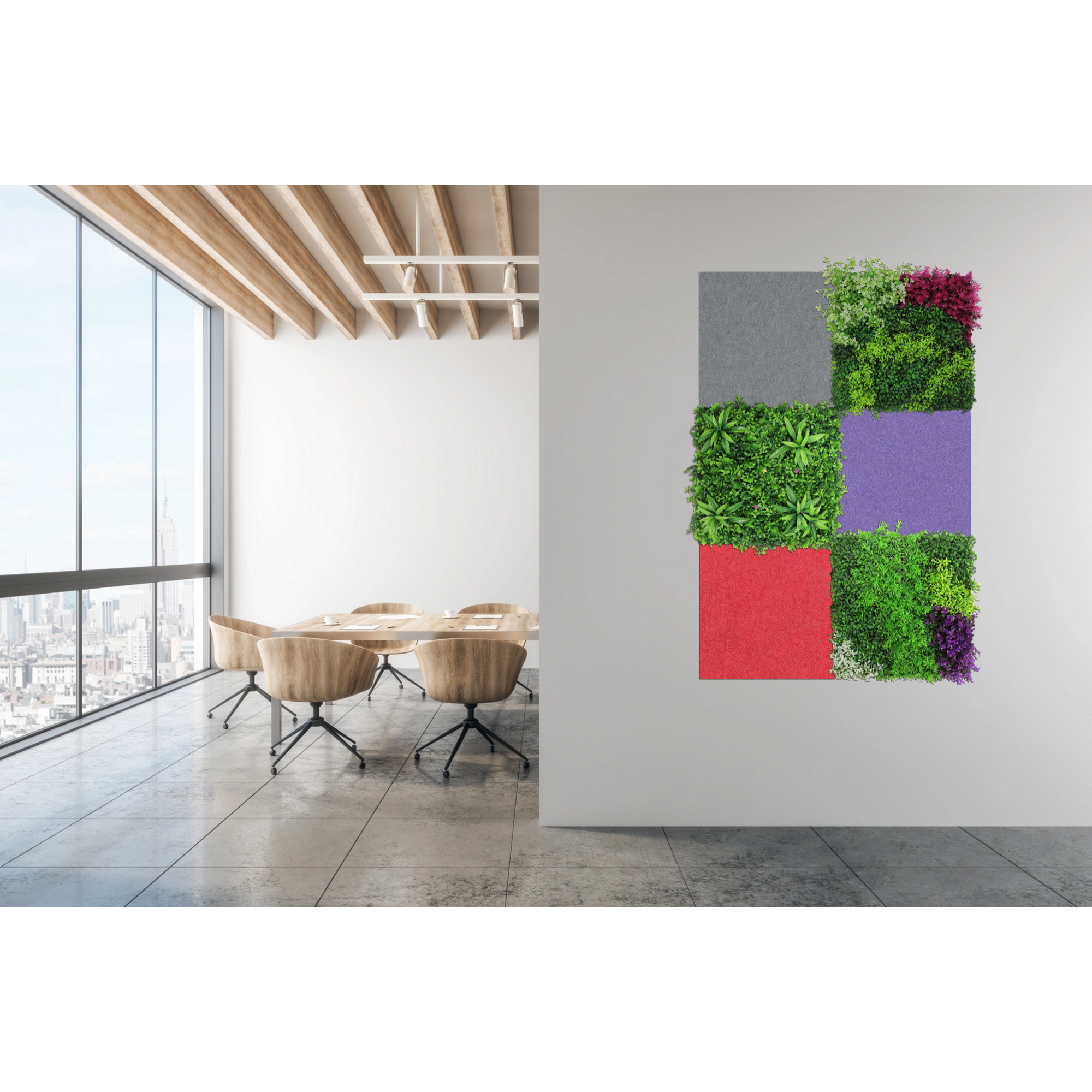 Thumbnail - Jangal Wandpaneel 'Modular Wall PET 11200A' rot 52 x 52 cm