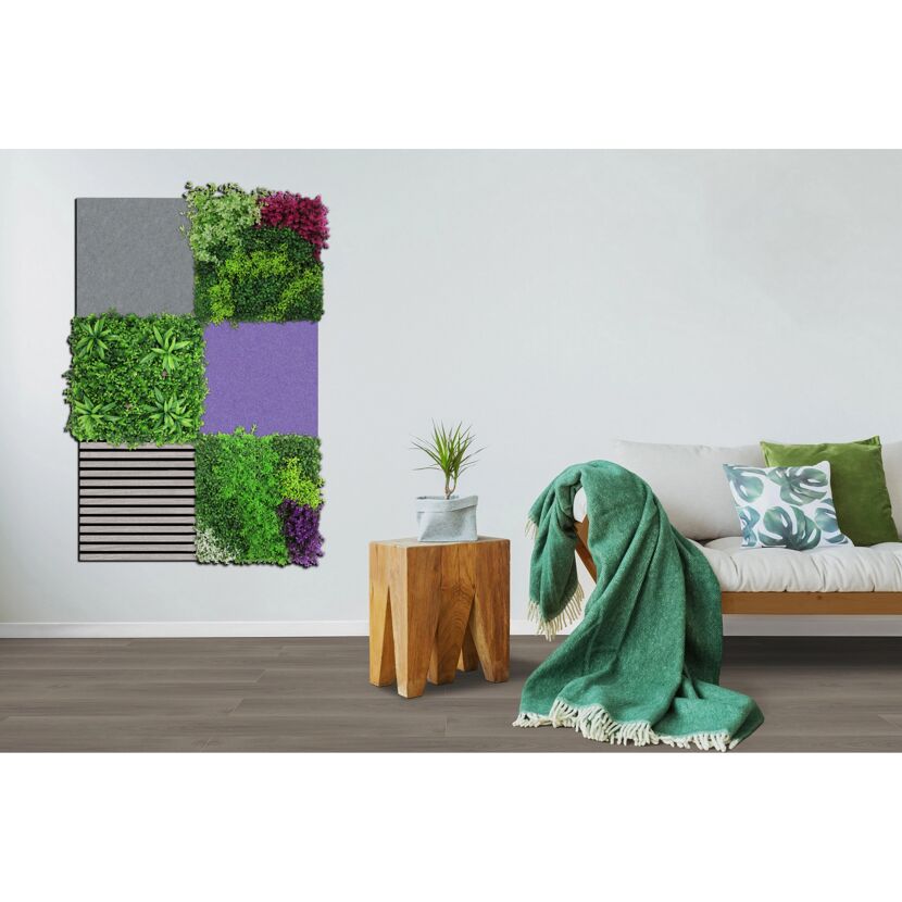 Wandpaneel 'Modular Wall PET 11201A' violett 52 x 52 cm