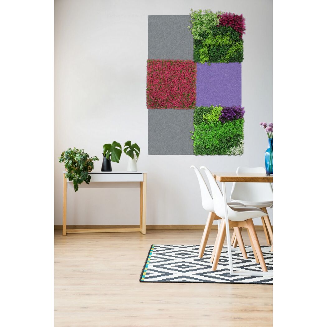 Wandpaneel 'Modular Wall PET 11201A' violett 52 x 52 cm