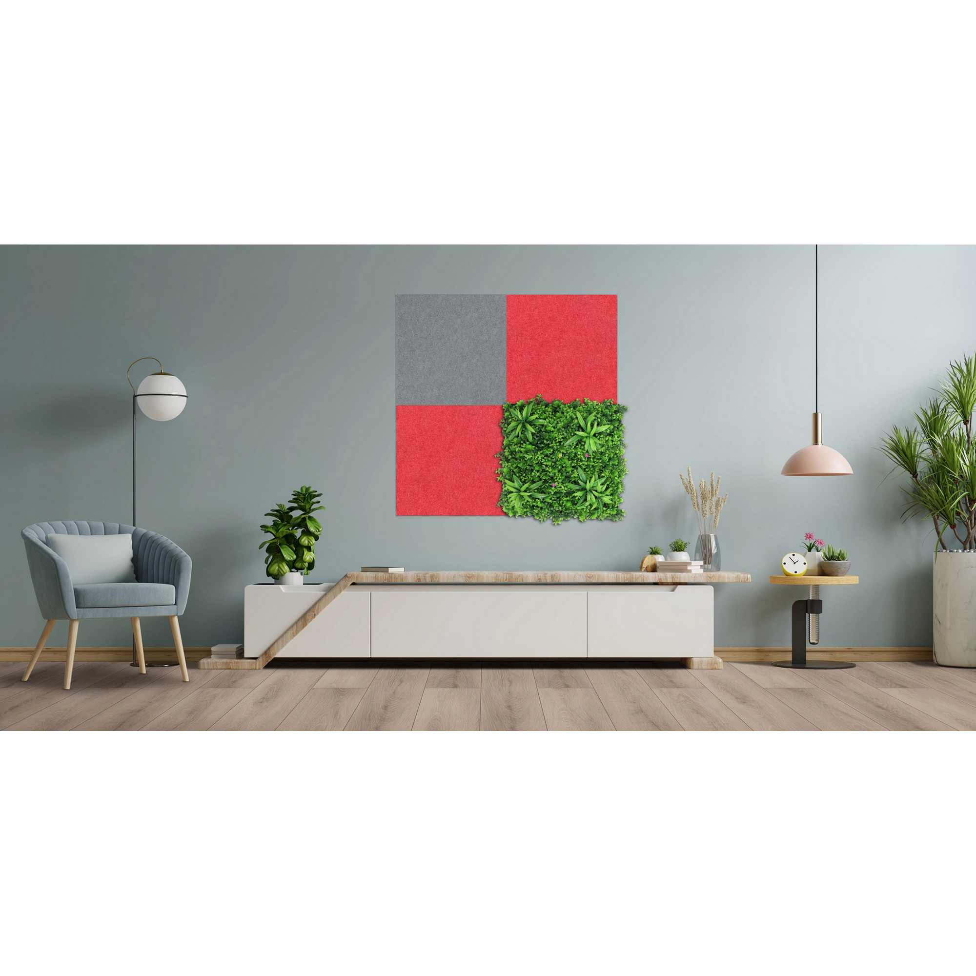 Wandpaneel 'Modular Wall PET 11203A' grau 52 x 52 cm