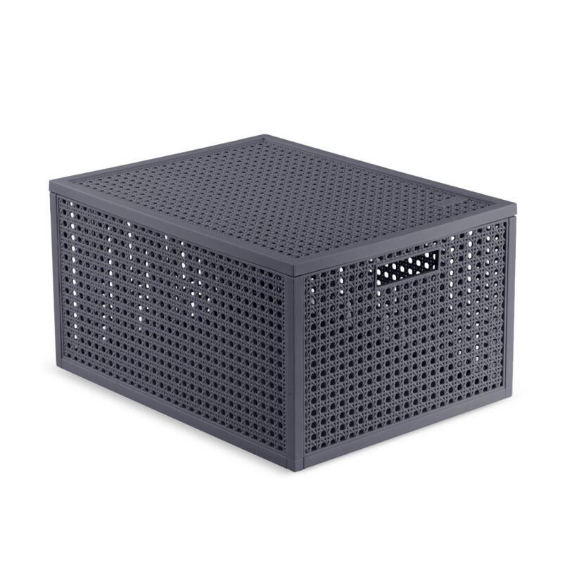 Aufbewahrungsbox 'Kaya' anthrazit 37,6 × 30 × 20,7 cm