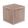 Aufbewahrungsbox 'Kaya' altrosa mit Rattan-Muster