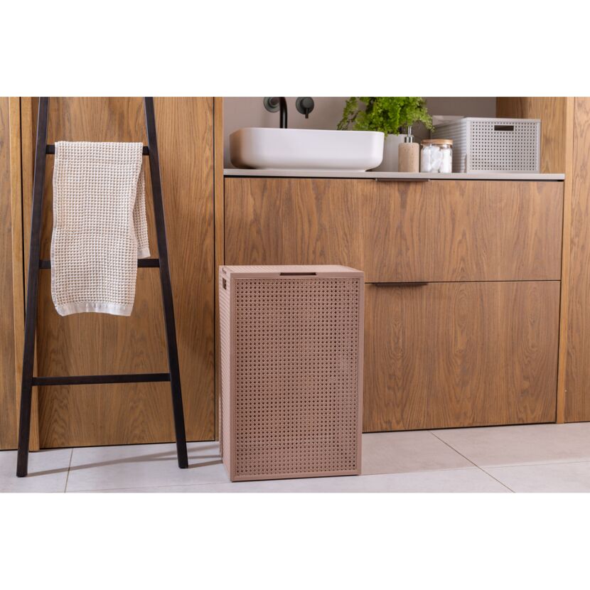 Wäschebox 'Kaya' altrosa 60 l 38 × 29 × 58,5 cm