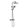 Duschsystem 'Glaia' mit Thermostat mattschwarz
