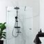 Duschsystem 'Glaia' mit Thermostat mattschwarz