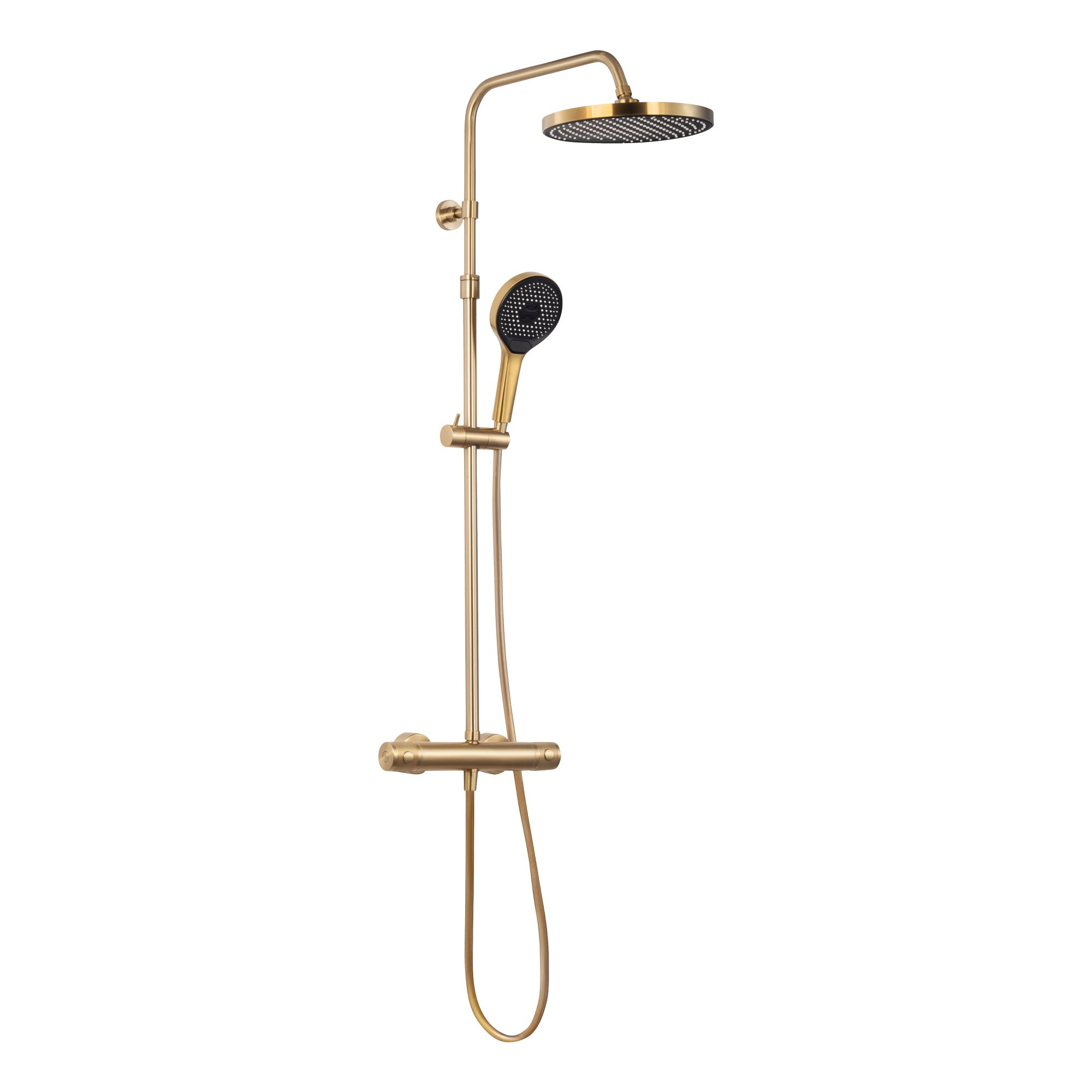 Duschsystem 'Glaia' mit Thermostat mattgold