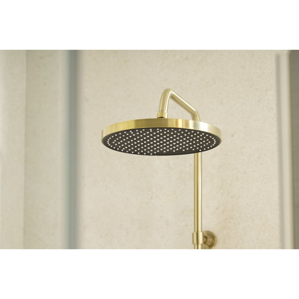 Duschsystem 'Glaia' mit Thermostat mattgold