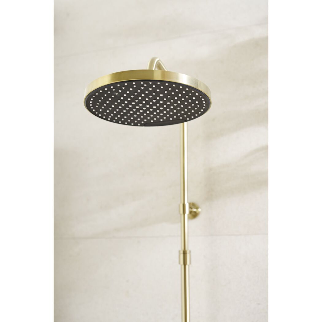 Duschsystem 'Glaia' mit Thermostat mattgold