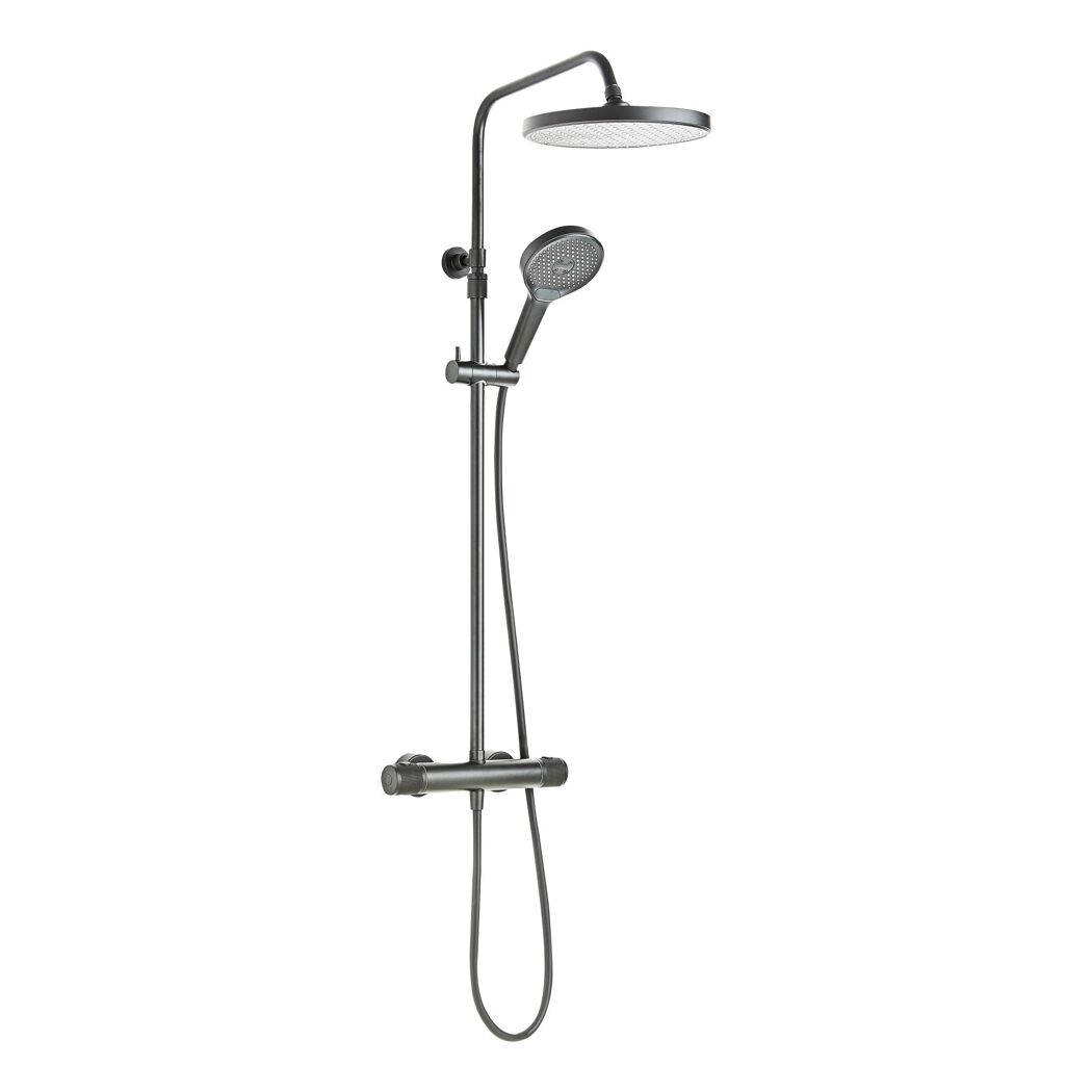 Duschsystem 'Glaia' mit Thermostat mattgrau