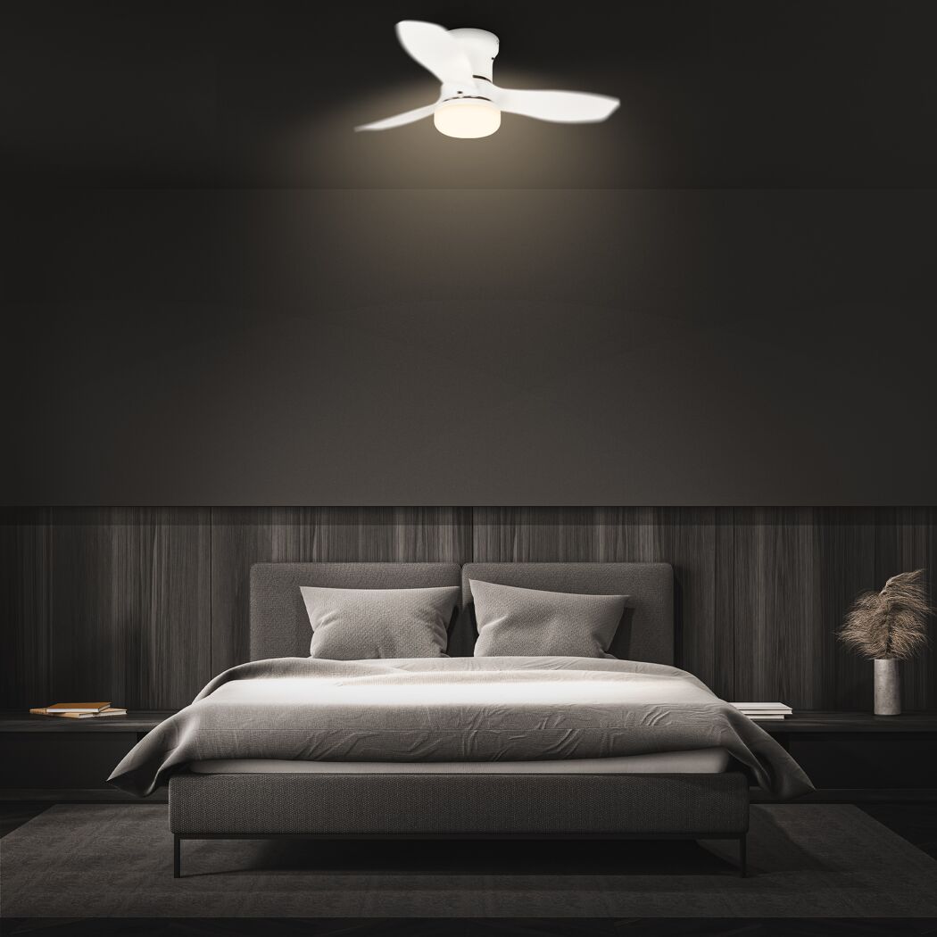 LED-Deckenventilator mit Beleuchtung 'Pan' dimmbar 1300 lm RGB - tunable white Ø 60 x 19 cm