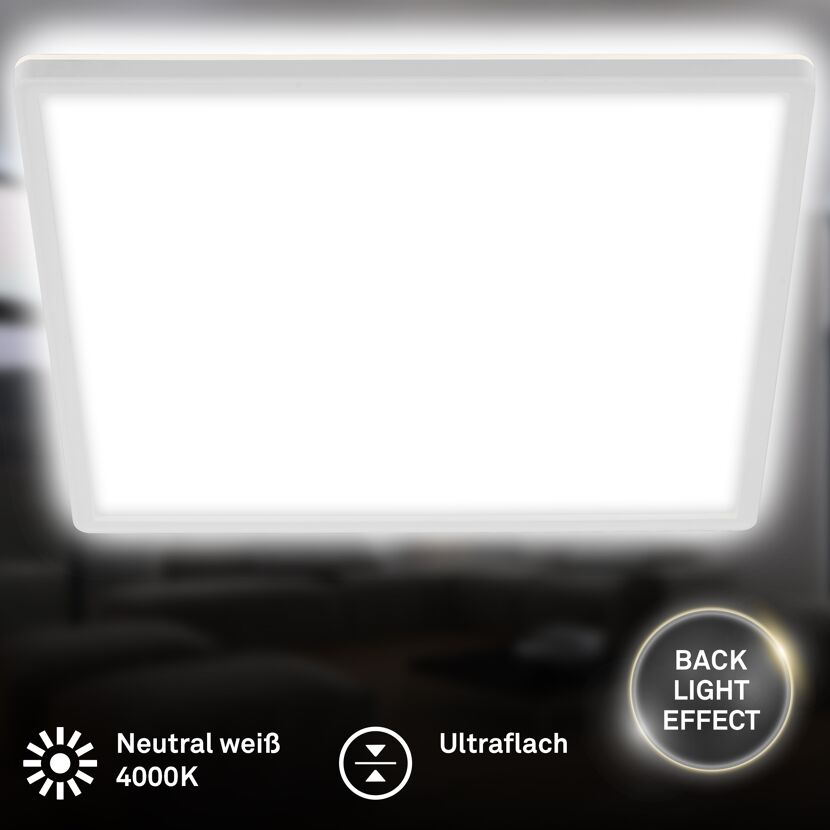 LED-Deckenleuchte 'Slim Case' 22 W weiß 42 x 42 cm