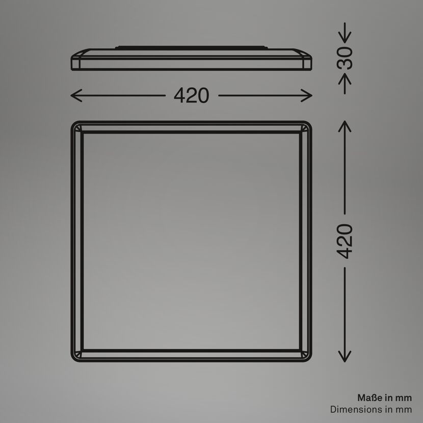 LED-Deckenleuchte 'Slim Case' 22 W weiß 42 x 42 cm