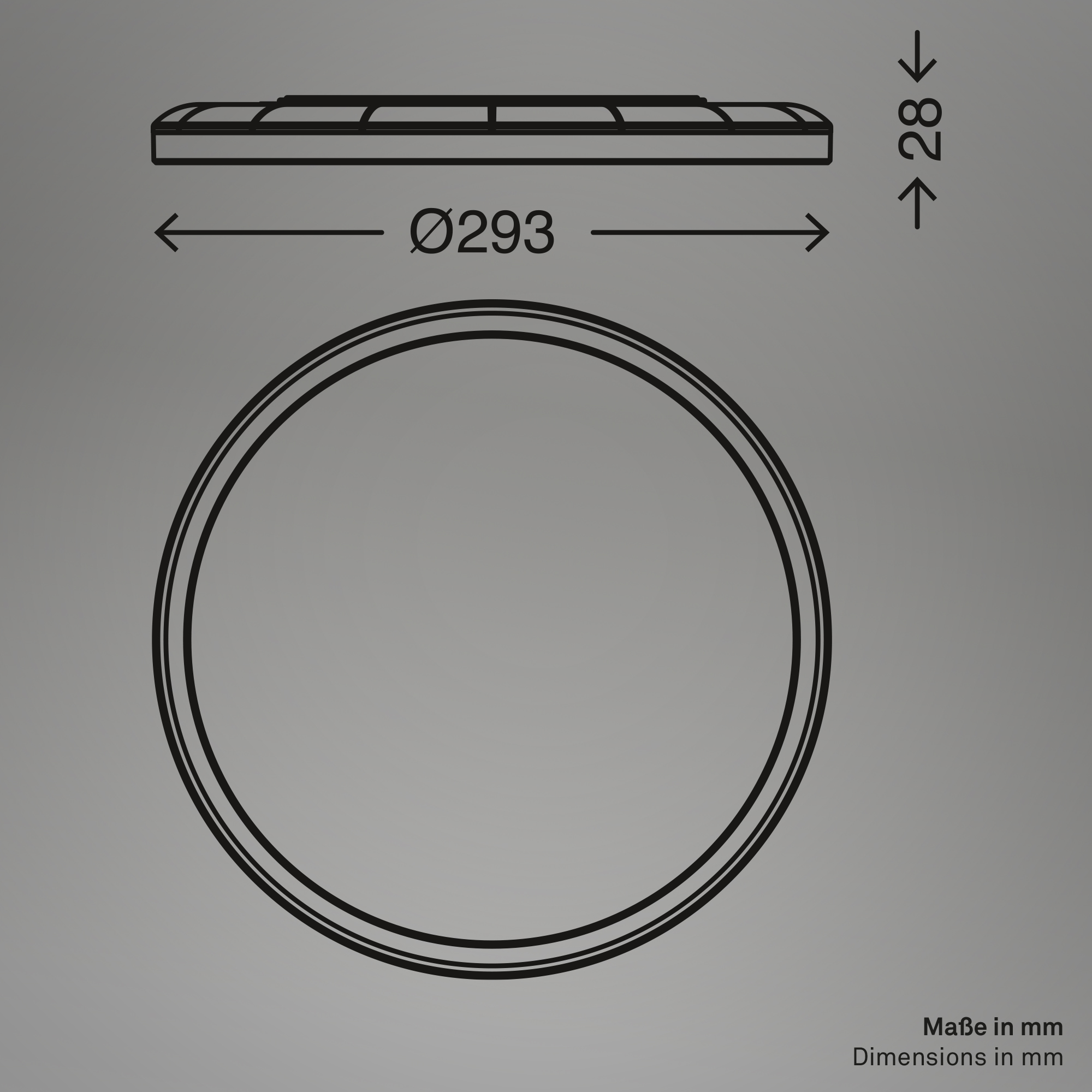 LED-Deckenleuchte 'Slim Case' 18 W weiß Ø 29,5 cm