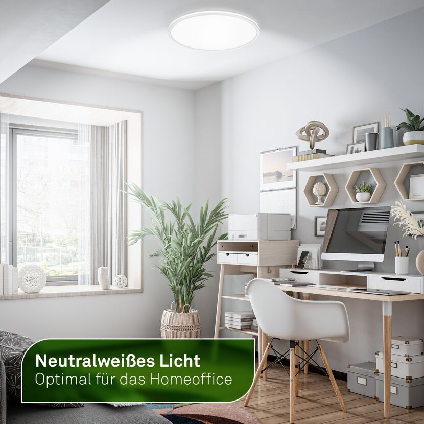 LED-Deckenleuchte 'Lana A' 1800 lm neutralweiß Ø 33 x 6 cm