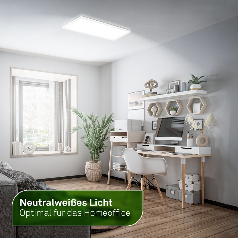 LED-Deckenleuchte 'Tava A' 58 x 20 cm weiß 3000 lm