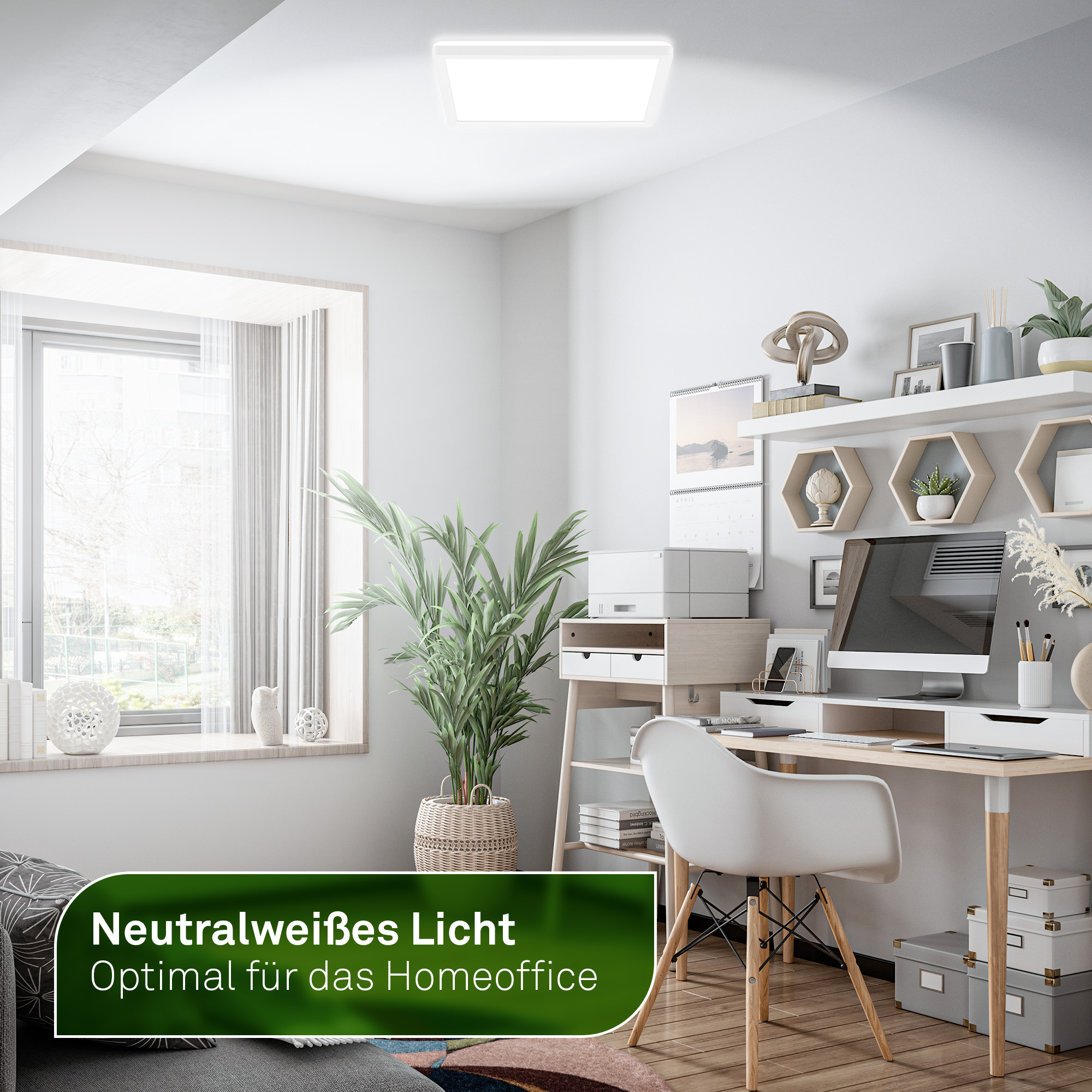 LED-Deckenleuchte 'Tava A' 29 x 29 cm weiß 2400 lm