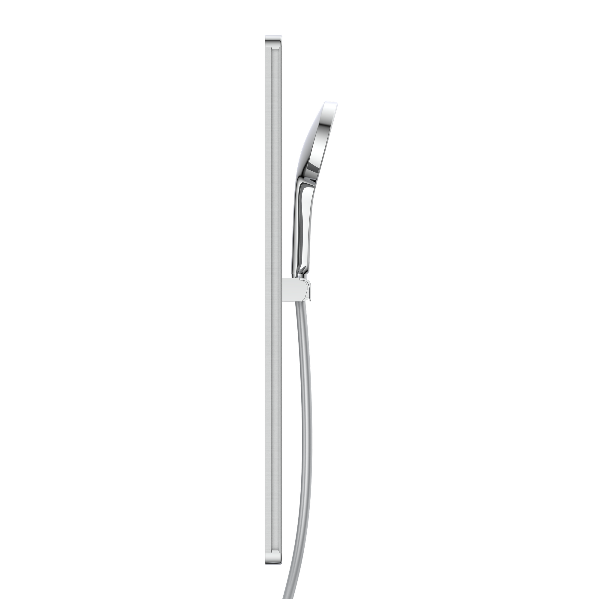 Stangenbrause-Set 'Karibik' chromfarben/hellgrau 78 cm, 3 Strahlarten