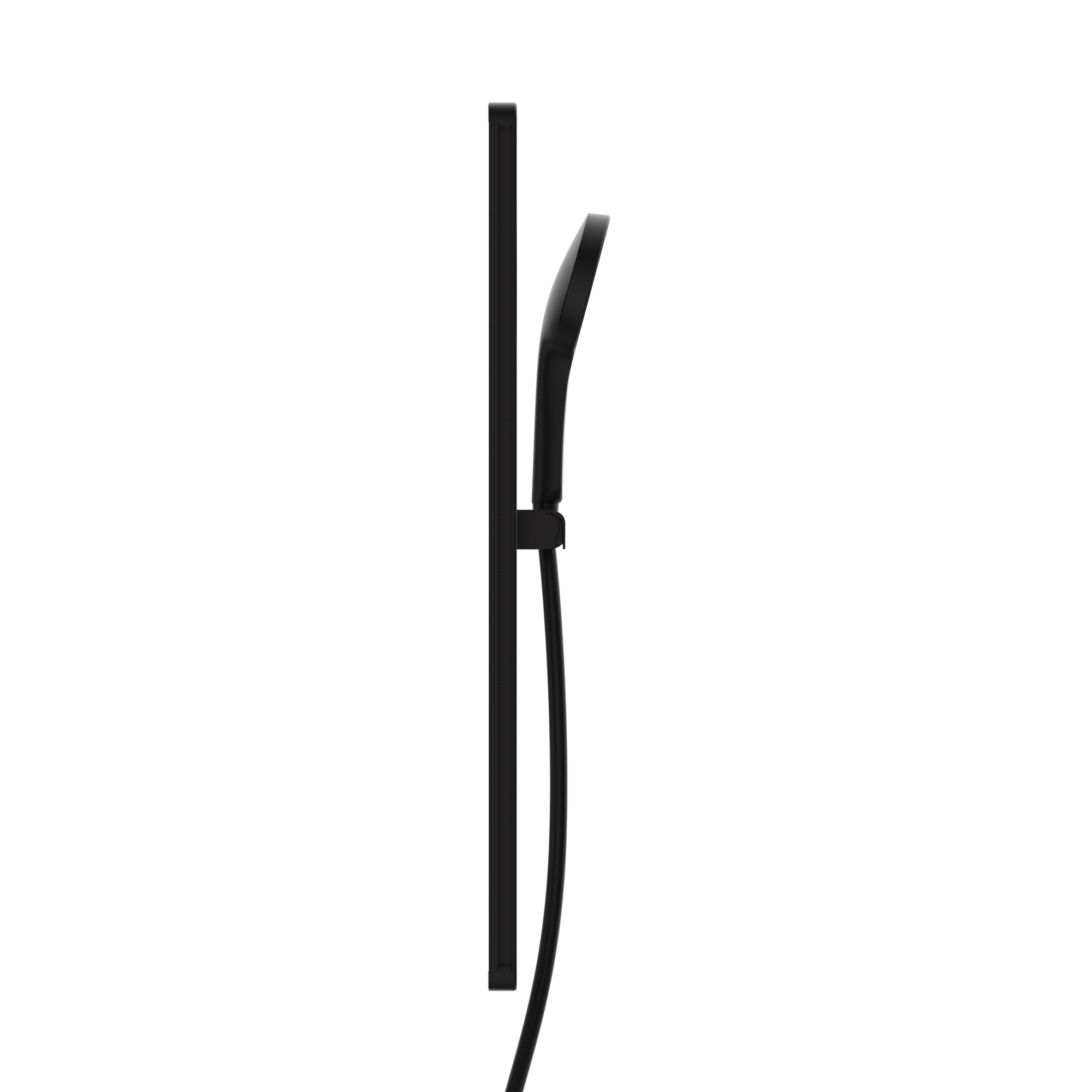 Stangenbrause-Set 'Karibik' schwarz matt 78 cm, 3 Strahlarten