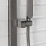 Stangenbrause-Set 'Karibik' graphit matt 78 cm, 3 Strahlarten