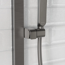 Stangenbrause-Set 'Karibik' graphit matt 78 cm, 3 Strahlarten