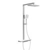 Überkopfbrause-Set 'Hawaii' chrom/weiß Thermostatarmatur und Ablage, 110 cm