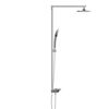 Überkopfbrause-Set 'Hawaii' chrom/weiß Thermostatarmatur und Ablage, 110 cm