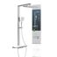 Überkopfbrause-Set 'Hawaii' chrom/weiß Thermostatarmatur und Ablage, 110 cm